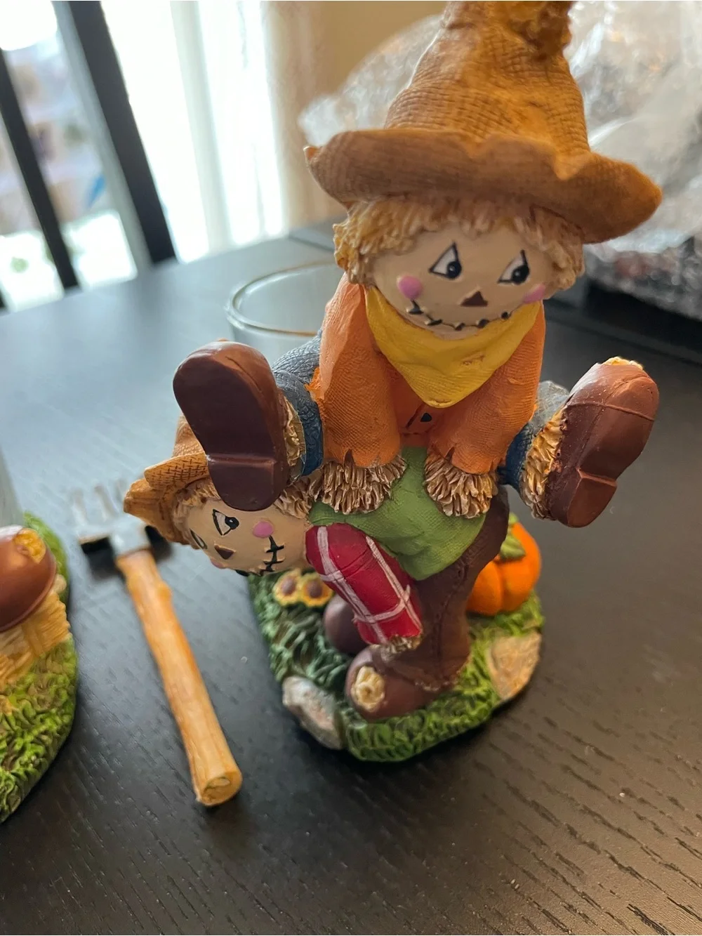 Yankee Candle Fall Scarecrow Figurines in Orange, Brown and Green
